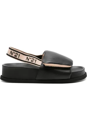Nº21 Logo-debossed slingback sandals