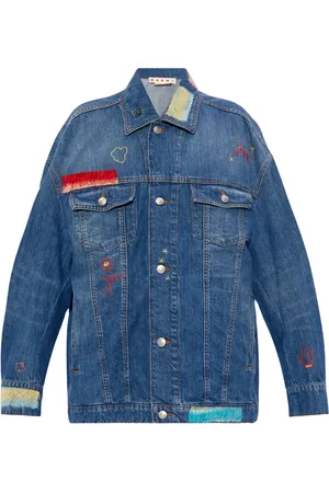 Marni Knitted-panel denim jacket