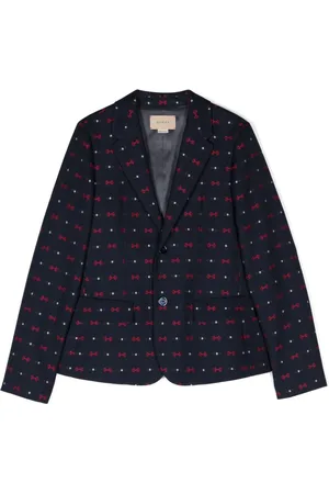 Gucci Horsebit-embroidered piqué blazer