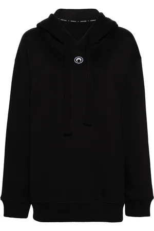 Marine Serre Moon-embroidered organic cotton hoodie