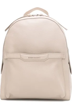 Orciani Logo-lettering leather backpack