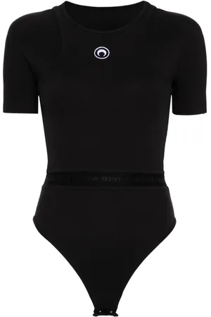 Marine Serre Moon-embroidered ribbed body
