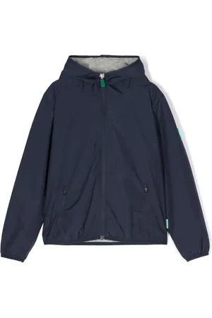 save the duck Logo-appliqué hooded windbreaker