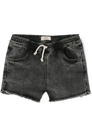 Le pandorine Frayed-detail denim shorts
