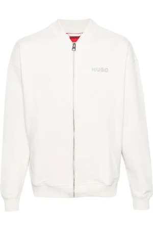 HUGO BOSS Zip-up cotton cardigan