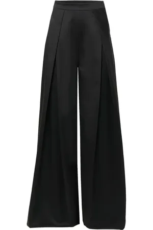 Carolina Herrera High-waist satin wide-leg trousers
