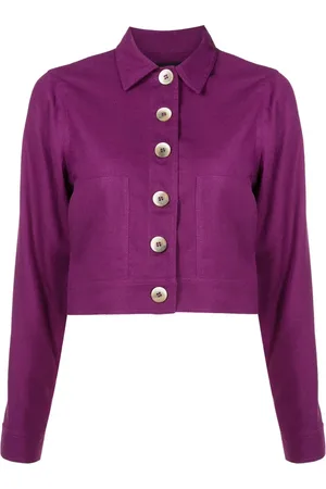 Olympiah Cropped button-front jacket