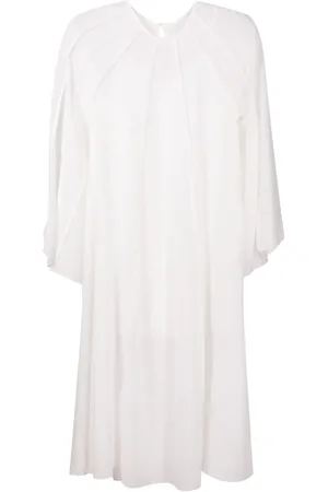 Olympiah Wide-sleeved fringe-detail dress