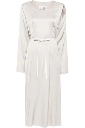 Maison Margiela Bow-detail long-sleeved midi dress