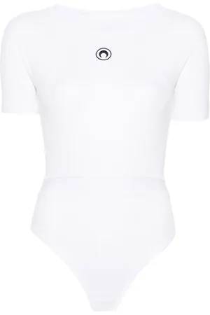 Marine Serre Moon-embroidered ribbed body