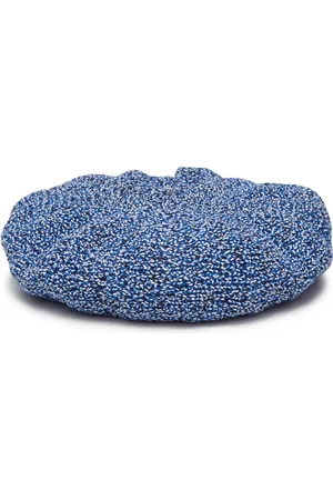 ECKHAUS LATTA Cable knit cotton-linen blend beret