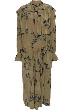 LEMAIRE Floral-print midi dress