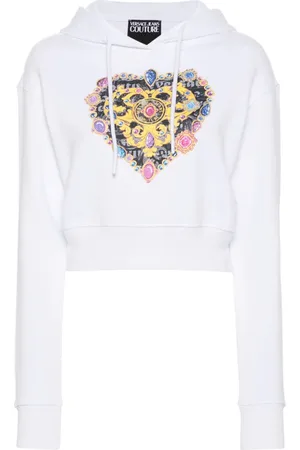 VERSACE Logo-print cotton hoodie