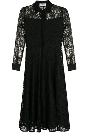 Olympiah Branch lace-trim midi dress