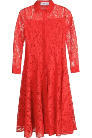 Olympiah Branch lace-panel midi dress