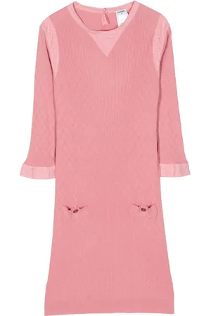 CHANEL 2000s diamond-quilted knitted dress
