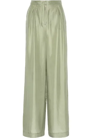 Alberta Ferretti Silk palazzo pants