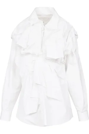 Maison Margiela Gathered poplin shirt