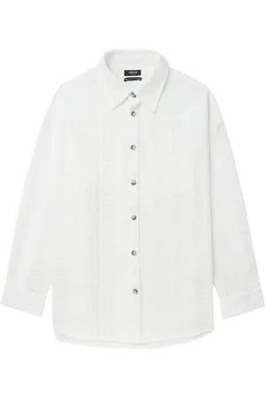 FIVE CM Crochet cotton shirt