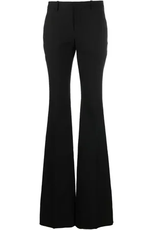 Saint Laurent Low-rise flared wool trousers