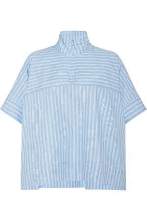ROSETTA GETTY Striped cotton short-sleeve shirt