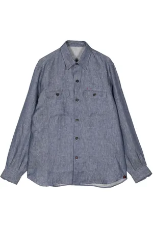 ISAIA Flap-pocket linen shirt