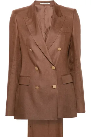 TAGLIATORE Double-breasted linen suit