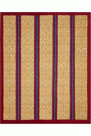 LISA CORTI Cotton reversible brocade quilt