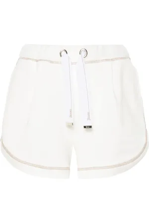 HERNO Contrast-stitching cotton shorts
