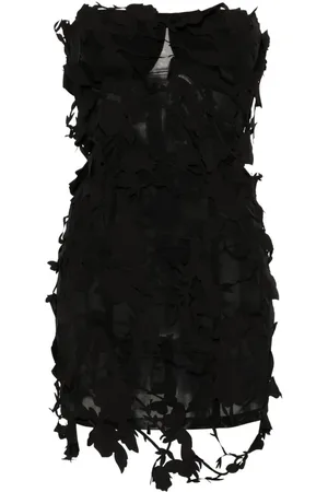 BLUMARINE Floral-appliqué mini dress