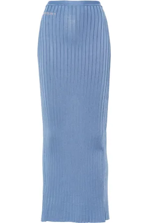 Marni Jacquard-logo ribbed maxi skirt