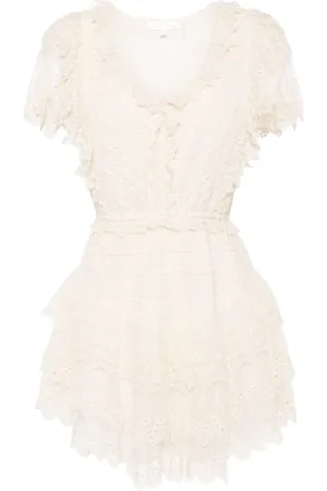 LOVESHACKFANCY Cerilo embroidered minidress