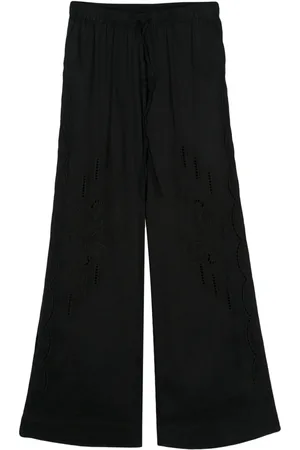 P.A.R.O.S.H. Broderie-anglaise linen trousers
