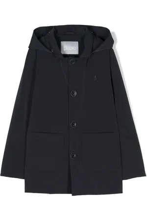 HERNO Logo-plaque hooded jacket