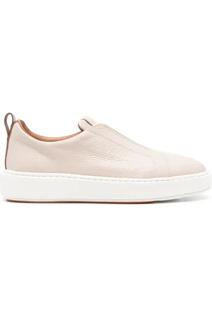 santoni Barscy logo-print leather sneakers