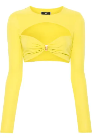 Elisabetta Franchi Cut-out cropped top