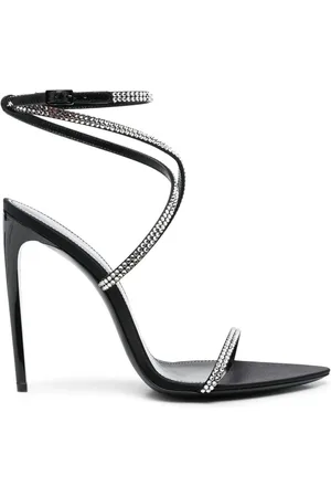 Saint Laurent 110mm Georgia rhinestone-embellished sandals