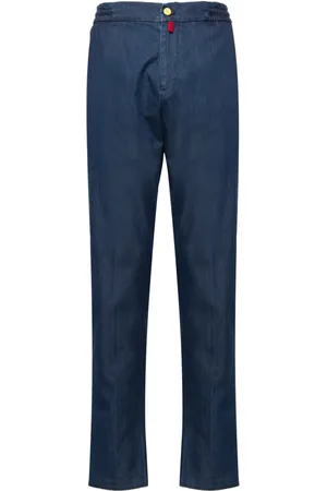 Kiton Elasticated-waist slim-cut trousers