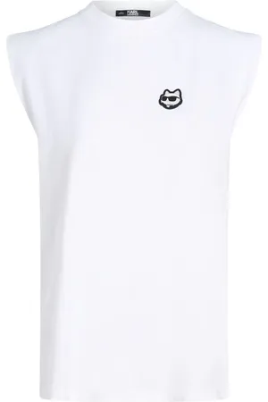 Karl Lagerfeld Ikon appliqué-detail tank top