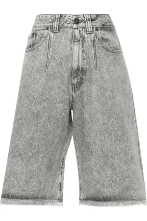 Vaquera Lace-up detail denim shorts