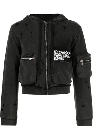 Natasha Zinko Camp-slogan cargo-pocket hoodie