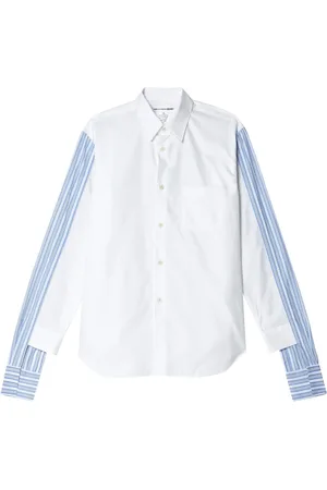 Comme des Garçons Striped panelled cotton shirt