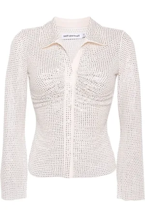 Self-Portrait Rhinestone-embellished shirt