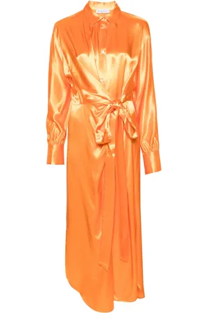 Manuel Ritz Knot-detail satin shirtdress