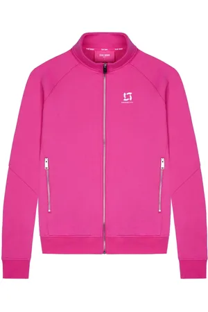 TEAM WANG design Logo-print zipped track jacket