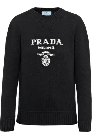 Prada Logo-intarsia wool-cashmere jumper