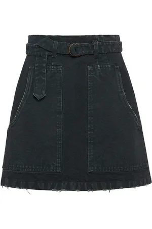 Prada A-line denim miniskirt