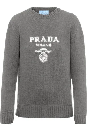 Prada Logo-intarsia cashmere jumper