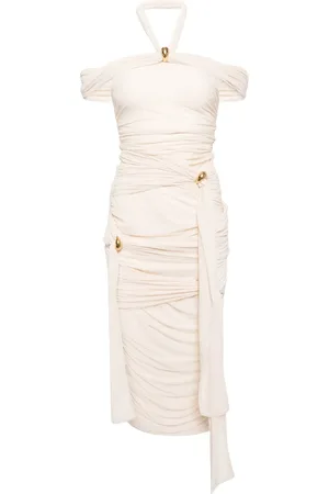 BLUMARINE Hardware-embellished ruched jersey gown