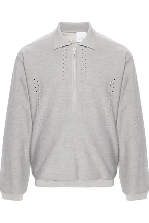 ROA Knitted merino wool polo shirt